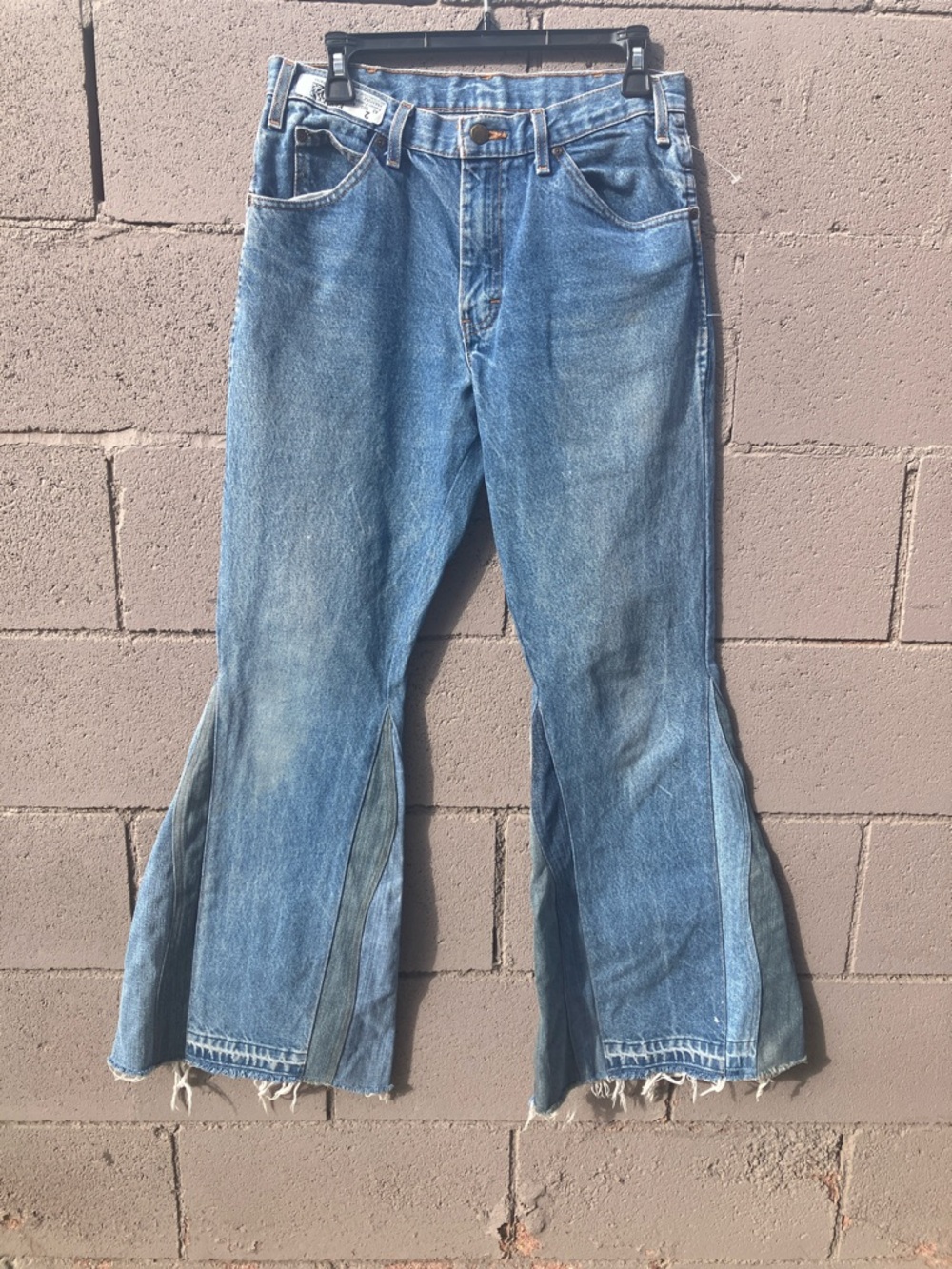 Dickies Two-Tone Blue Panel Flare Jeans